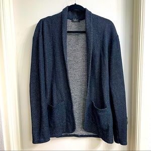 Zara Man Cardigan Blue Medium